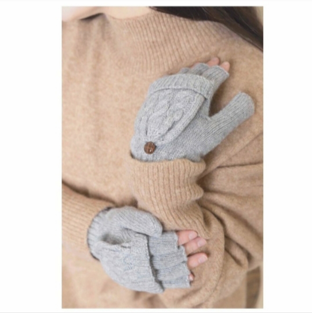 Fingerless mitten gloves